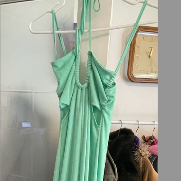 Turquoise Cutout Midi Dress - Picture 2 of 2